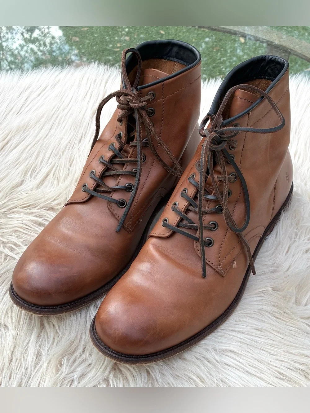 Frye Mens Tyler Flex Lace Up Leather Boots Sz 12